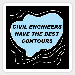 Civil Engineer Blue Contours White Lines Sticker